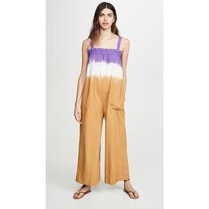 SEA New York Honey Purple Zelda Sleeveless Square Neck Wide Leg Dip Dye Jumpsuit